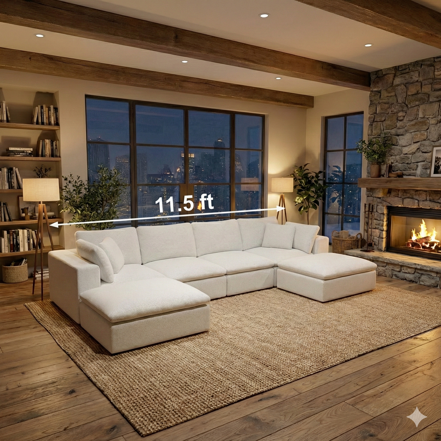 The Hinata (4 piece w/ 2 ottomans)