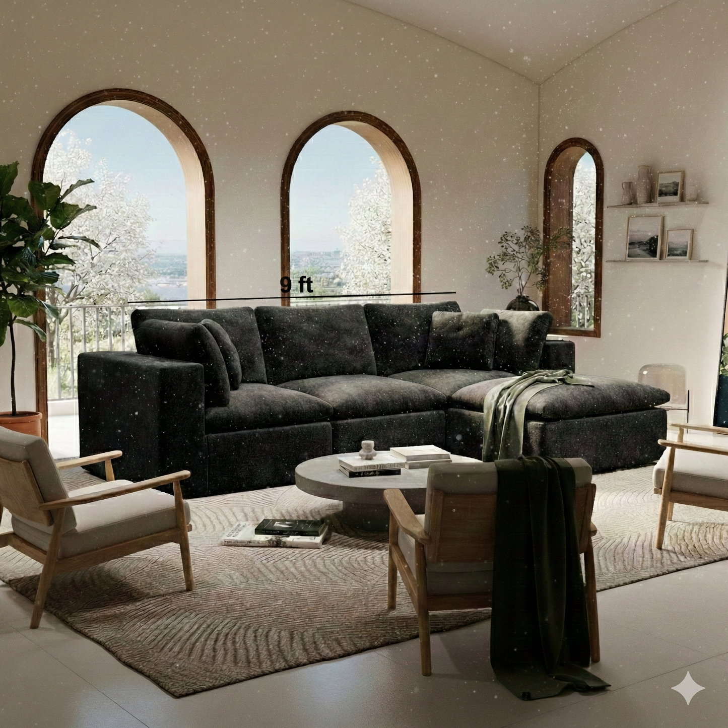 The Hinatas (3 piece w/ ottoman)