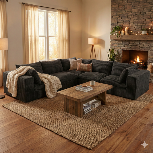 The Brullos (5 piece L shape - black)