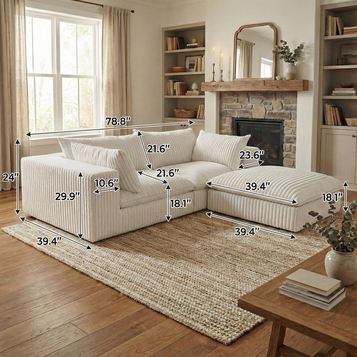 The Brullo (2 piece w/ ottoman)