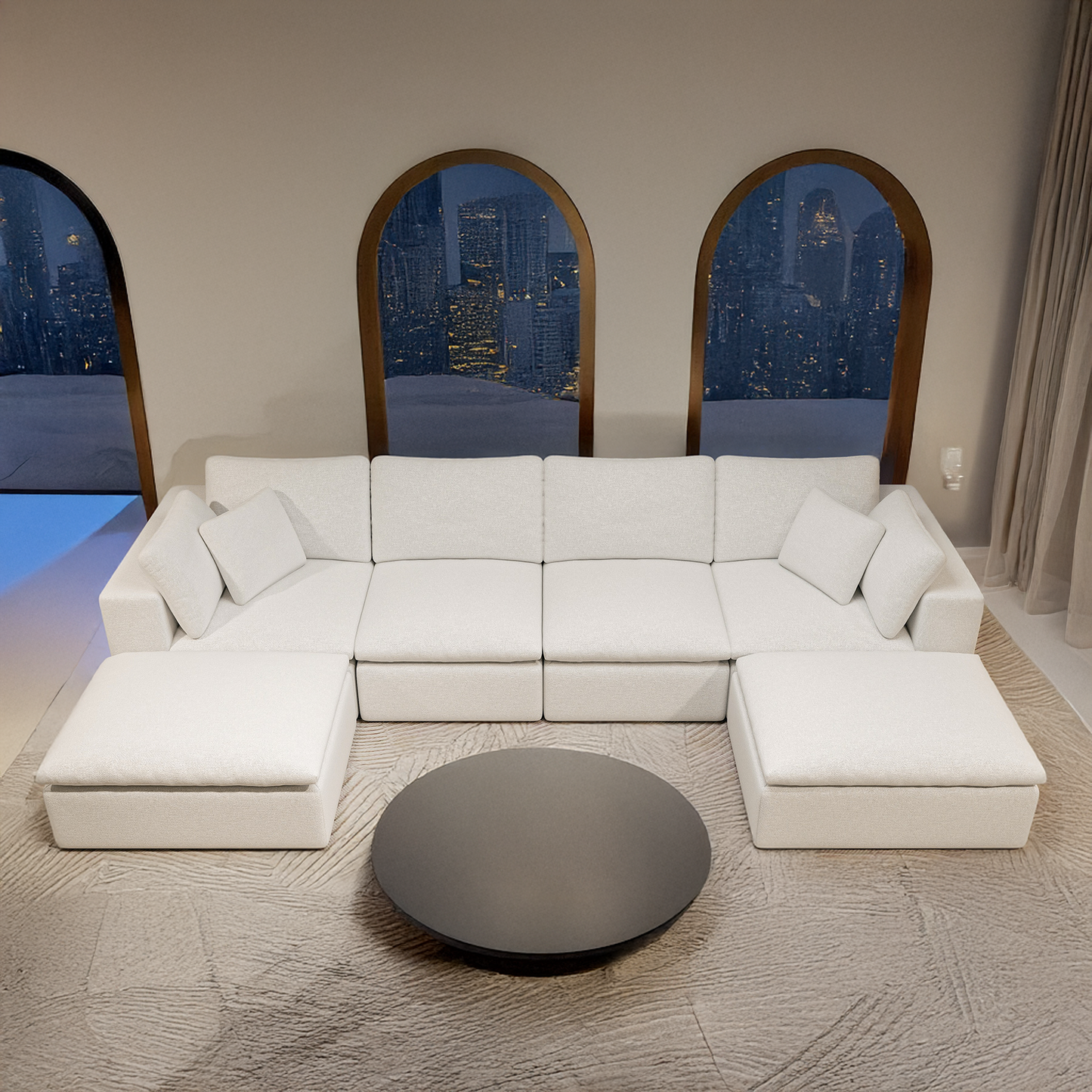 The Hinata (4 piece w/ 2 ottomans)